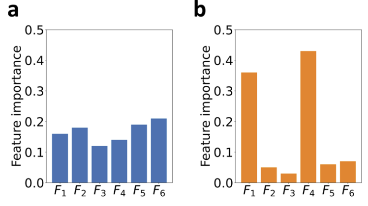 Feature-importance comparison illustrating interpretation entropy